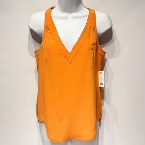 NWT $175 Equipment Femme Aylee 100% Silk Orange Tank Top Halloween Women Size XS